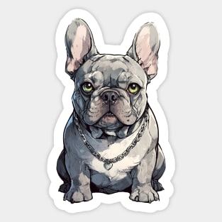 Merle Grey color French Bulldog Sticker